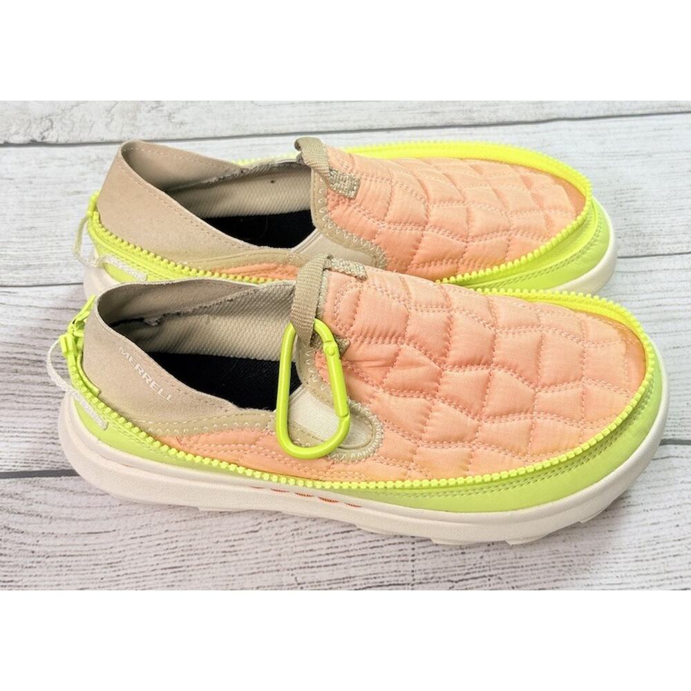 Merrell Womens Hut Moc 2 Packable Slip-on Shoes Sneakers Peach Green Size 8 - Picture 5 of 7